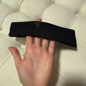 TNA Black Wide Stretch Hairband with Subtle Logo